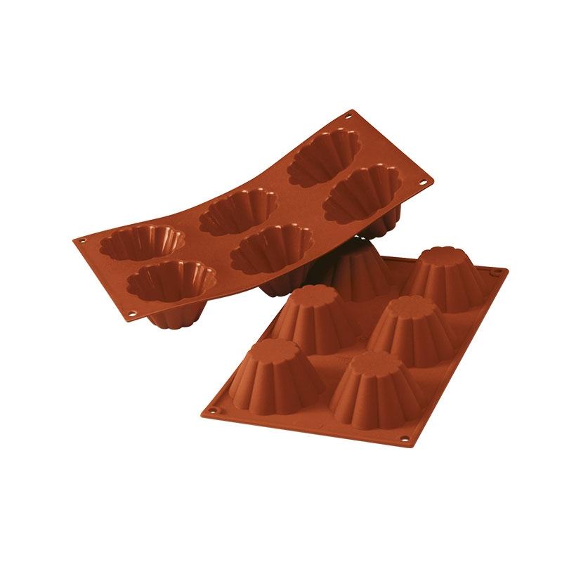 Molde de Silicona BriocheTransparente Ø 79 mm. Alto 37 mm. 110 ml. 6 Pcs