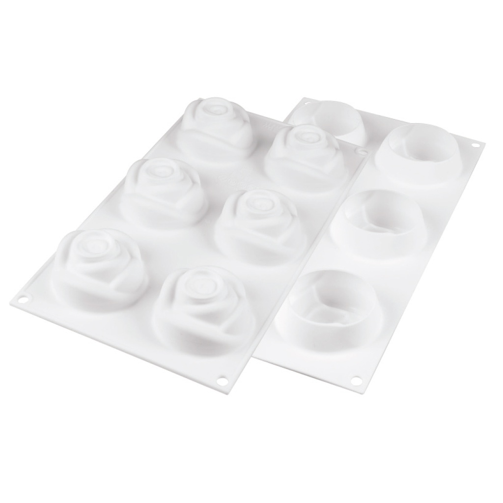 Molde de Silicona Rosa Ø 70 mm. Alto 55 mm. 143 ml. 6 Pcs (1 u.)