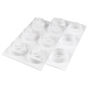 Molde de Silicona Rosa Ø 70 mm. Alto 55 mm. 143 ml. 6 Pcs (1 u.)