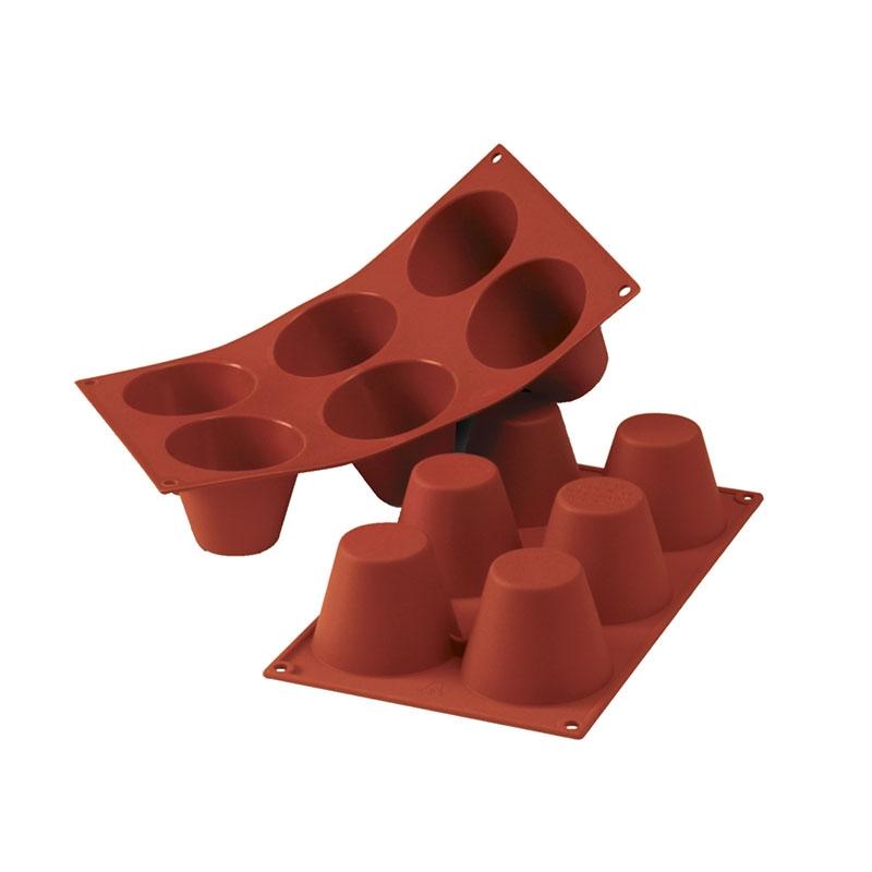 Molde de Silicona Muffin Ø 75 mm. Alto 60 mm. 165 ml. 6 Pcs (1 u.)