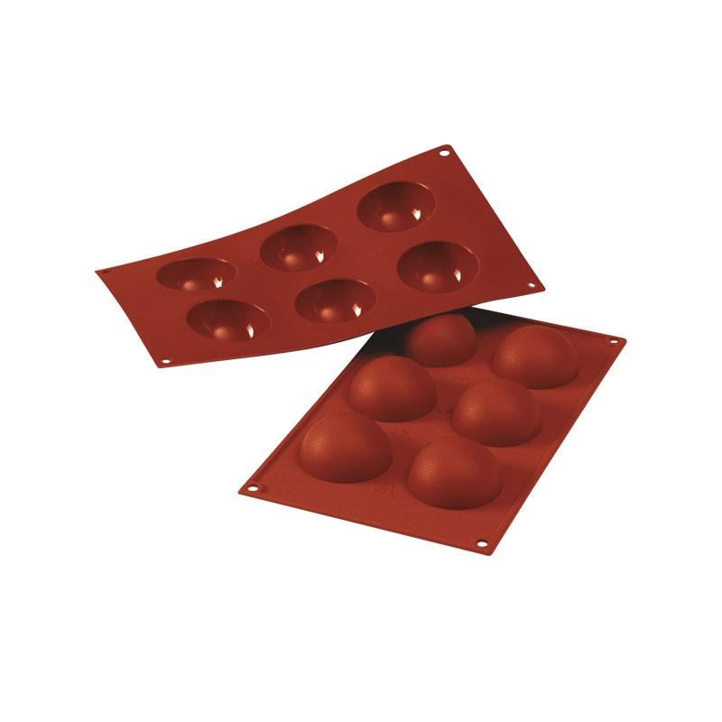 Molde de Silicona Medía Esfera Ø 60 mm. Alto 30 mm. 60 ml. 6 Pcs (1 u.)