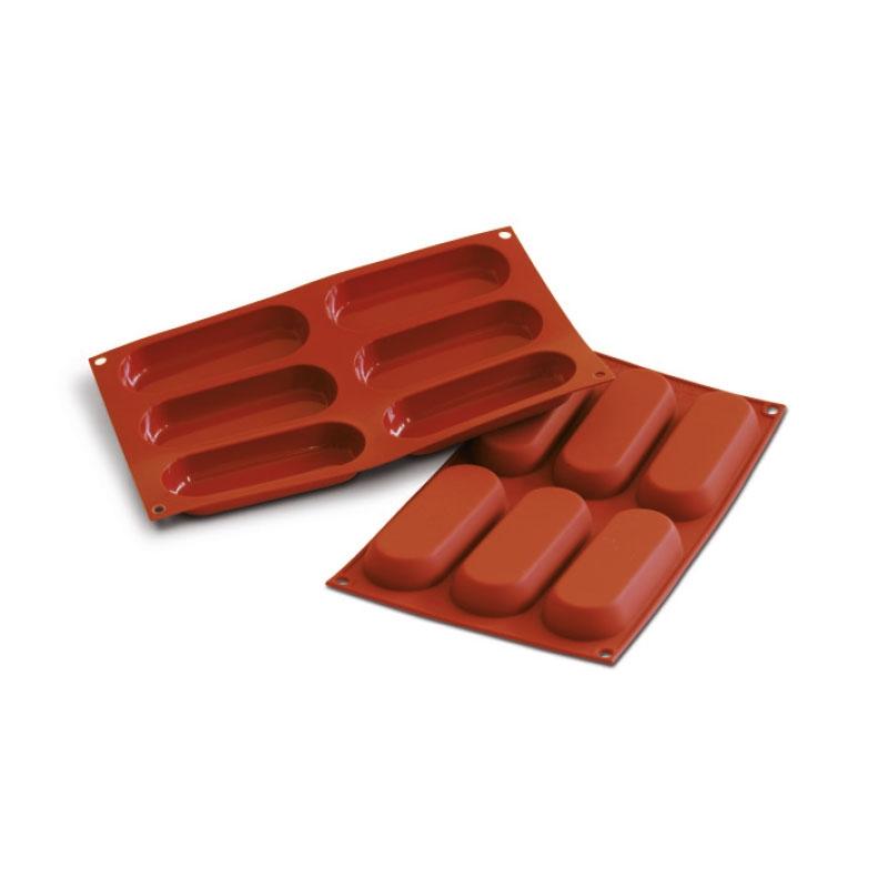 Placa de Silicona Saboyano 12,75X4,7 cm. Alto 1,7 cm. 6 Moldes (1 u.)