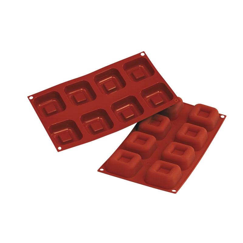 Molde de Silicona Savarin Cuadrado 65X65X26 mm. 73 ml. 8 Pcs (1 u.)