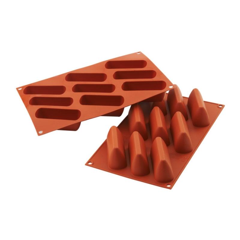 Placa de Silicona Gianduiotto 93,5X31,5X42,5 mm. 9 Moldes (1 u.)
