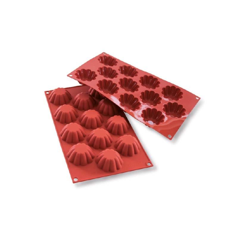 Molde de Silicona Mini BriocheTransparente Ø 58X22 mm. 12X33 ml. (1 u.)