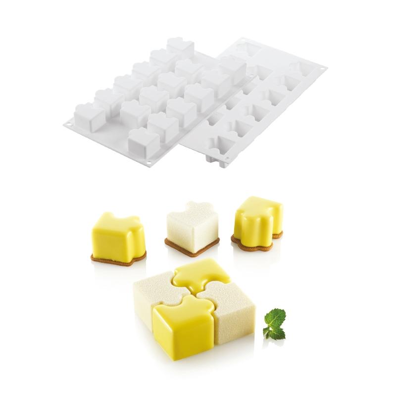 Molde de Silicona Puzzle 42X34X28 mm. + CuTransparenter (1 u.)