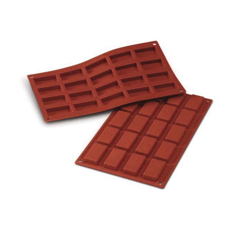 Placa de Silicona Financiers 4,9X2,6X1,1 cm. 20 Moldes (1 u.)