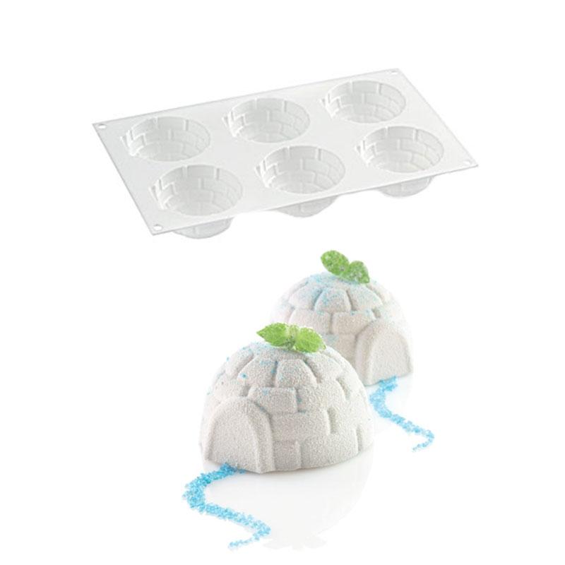 Molde de Silicona Iglu Ø 72 mm. Alto 42 mm. 115 ml. 6 Pcs (1 u.)