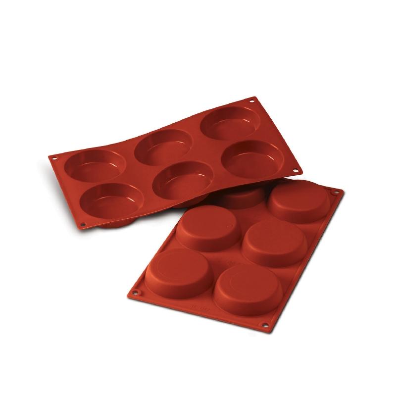 Placa de Silicona Molde Flan 29,5X17,5 cm. 6 Moldes