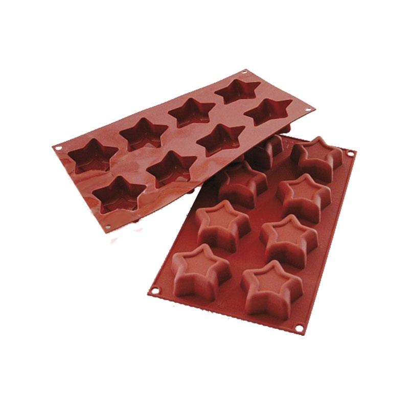 Molde de Silicona Estrellas Ø 70 mm. Alto 25 mm. 52,5 ml. 8 Pcs (1 u.)
