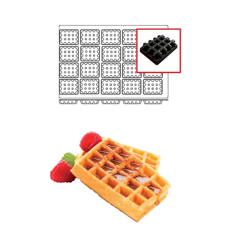 Molde de Silicona Waffel Square 70X95X24 mm. 113 ml. 20 Pcs (1 u.)