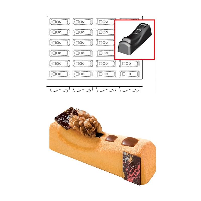 Molde de Silicona delicia 36X119X34 mm. 103 ml. 24 Pcs (1 u.)