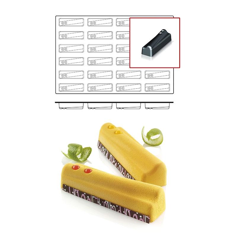 Placa de Silicona Flauta 119X35 mm. Alto 32 mm. 24 Moldes (1 u.)