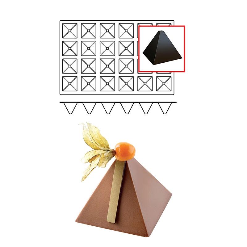 Molde de Silicona Pirame 72X72X60 mm. 118 ml. 24 Pcs (1 u.)