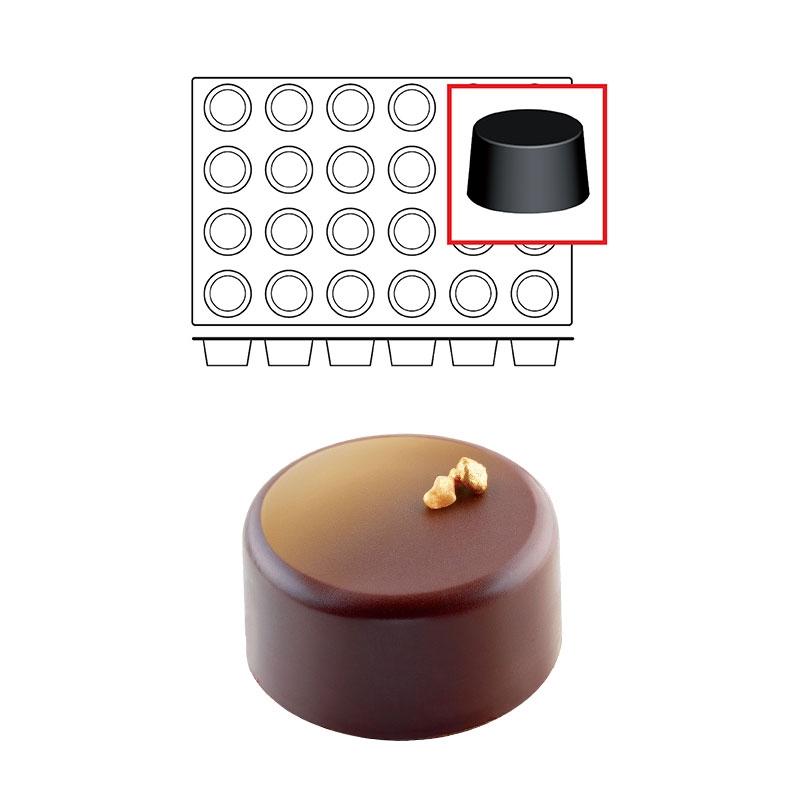 Molde de Silicona Cilindros Ø 70 mm. Alto 35 mm. 133 ml. 24 Pcs  (1 u.)