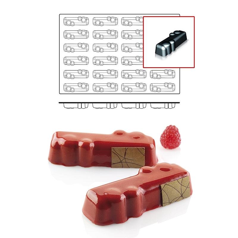 Placa de Silicona Burbujas 120X35 mm. Alto 30 mm. 24 Moldes (1 u.)