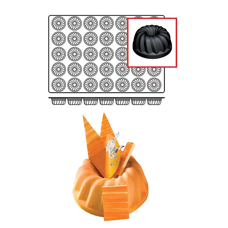 Molde de Silicona Gugelhopf Ø 72 mm. Alto 35 mm. 90 ml. 35 Pcs (1 u.)