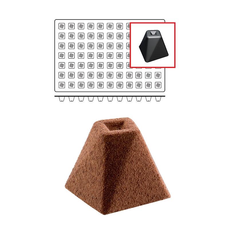 Molde de Silicona Mini Piramide 28X28X25 mm. 11 ml. 77 Pcs (1 u.)