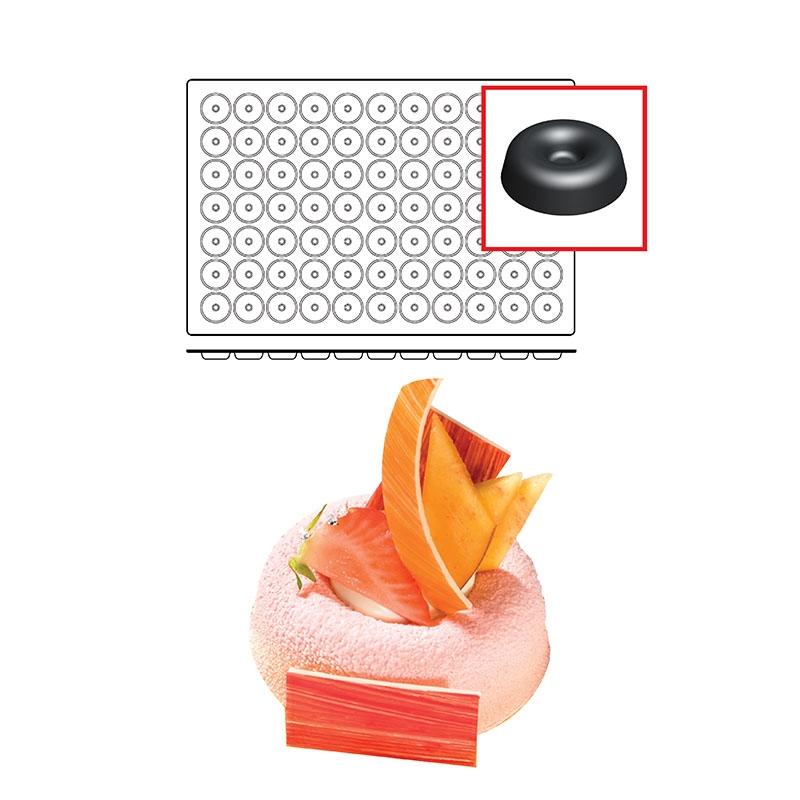 Molde de Silicona Mini Savarin Ø 41 Alto 12 mm. 12 ml. 77 Pcs