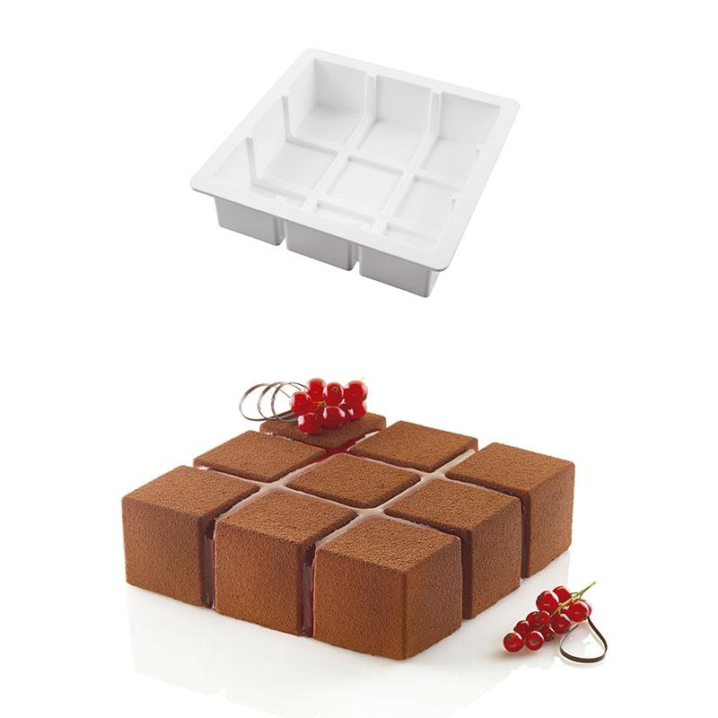 Molde de Silicona Cubos 172X172X50 mm. 1400 ml.