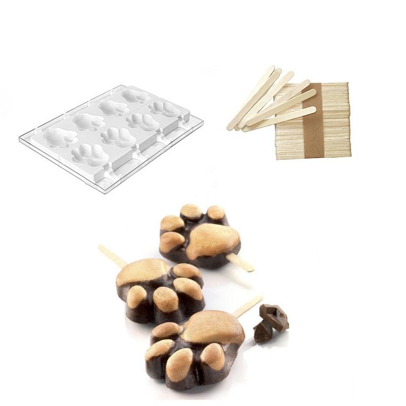 Molde para Helados Pata 89X84X24 mm. 98 ml. 8 Pcs (1 u.)