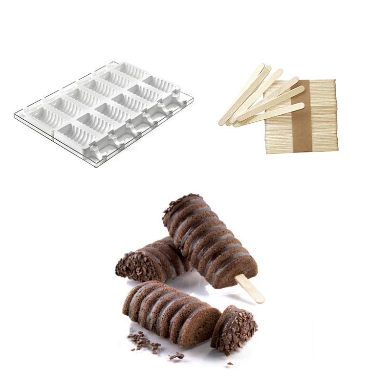 Molde Helado Espiral 92X45X27,5 mm. 90 ml. 12 Pcs (1 u.)