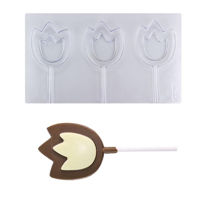 Molde de Plástico Piruletas Tulipan 3 Moldes (1 u.)