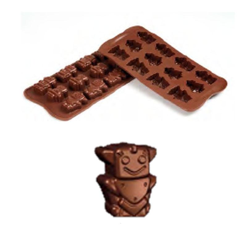Molde de Silicona Bombónes RoboChocolate 105X210 mm. 12 Pcs (1 u.)