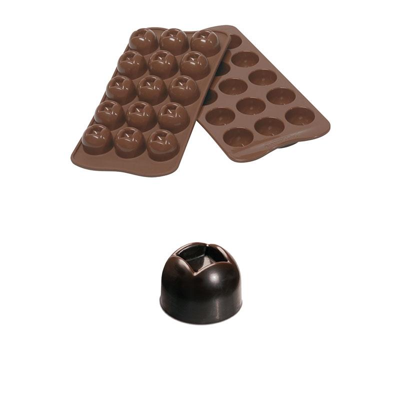 Molde de Silicona Bombónes Rosa 105X210 mm. 15 Pcs (1 u.)