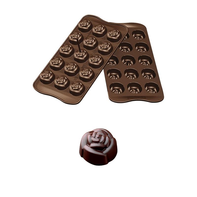 Molde de Silicona Bombónes Rosas 105X210 mm. 15 Pcs (1 u.)