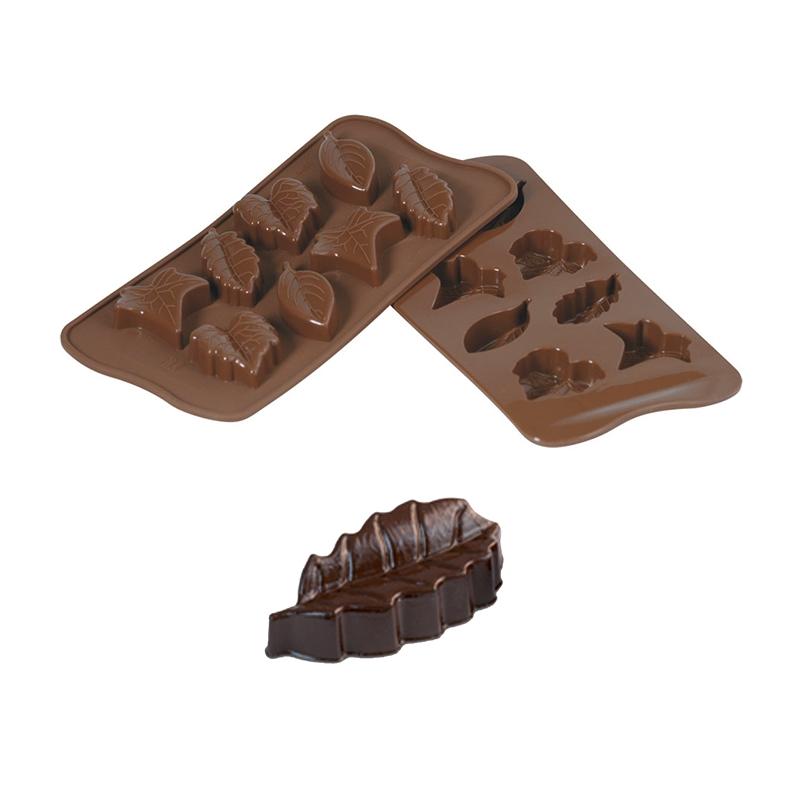 Molde de Silicona Bombónes Hojas 105X210 mm. 8 Pcs (1 u.)