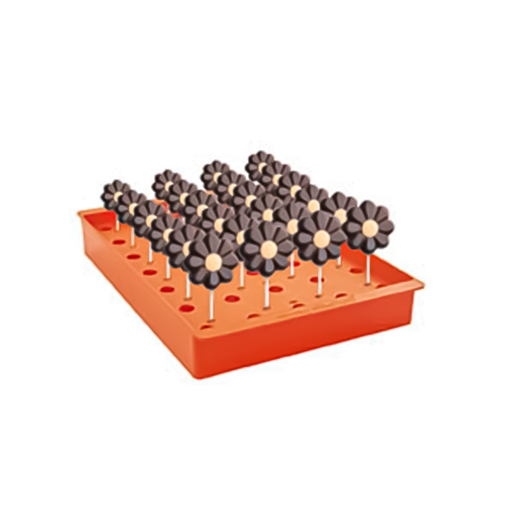 Expositor Conos / Piruletas Naranja 235 X 360 X 48 mm.  (1 u.)