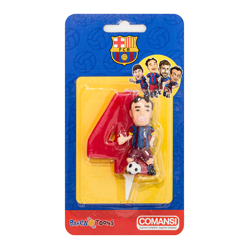 Velas Barça Toons Nº4 (1 u.)