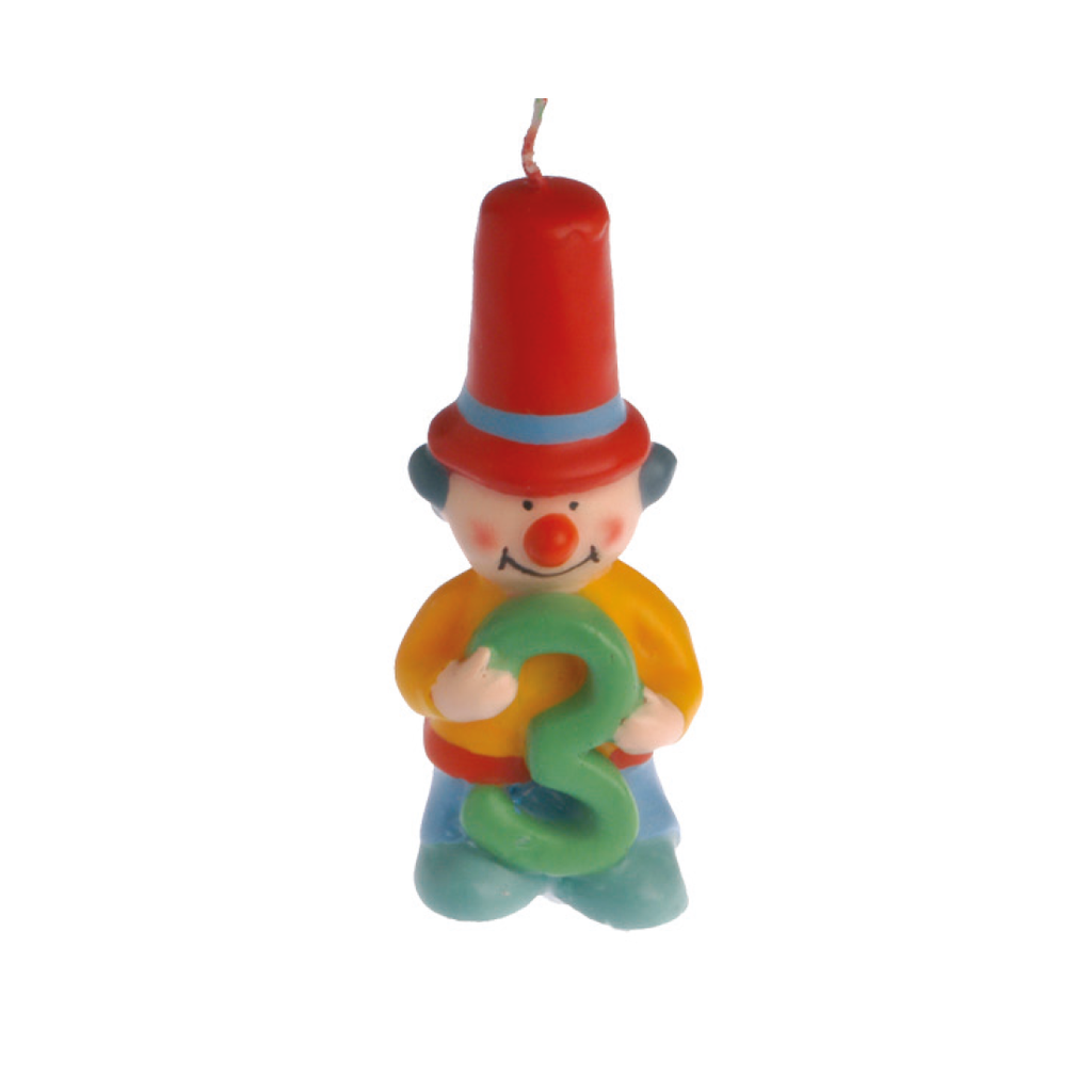 Vela de Cumpleaños Payaso Nº3 (1 u.)