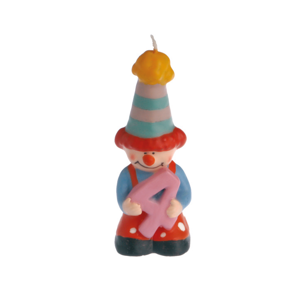 Vela de Cumpleaños Payaso Nº4 (1 u.)