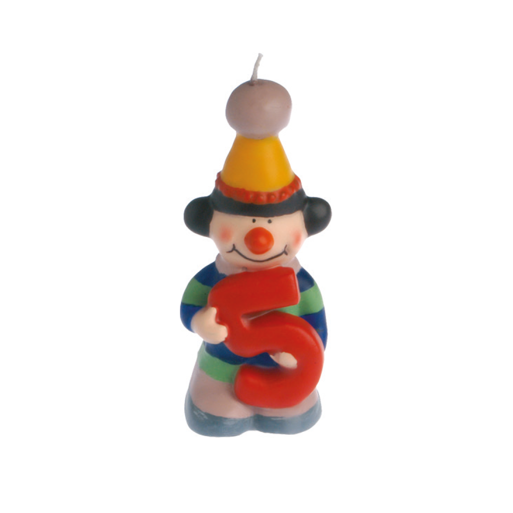 Vela de Cumpleaños Payaso Nº5 (1 u.)
