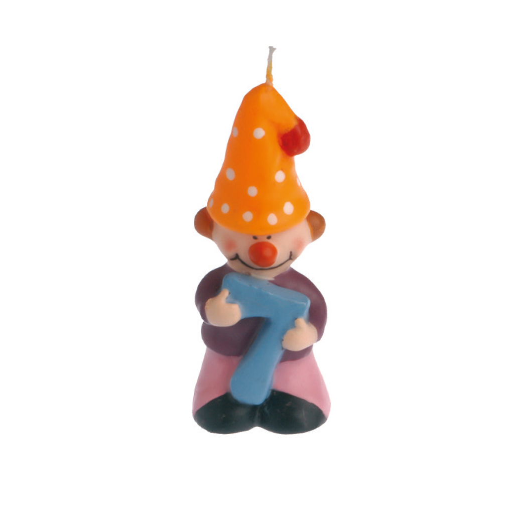 Vela de Cumpleaños Payaso Nº7 (1 u.)