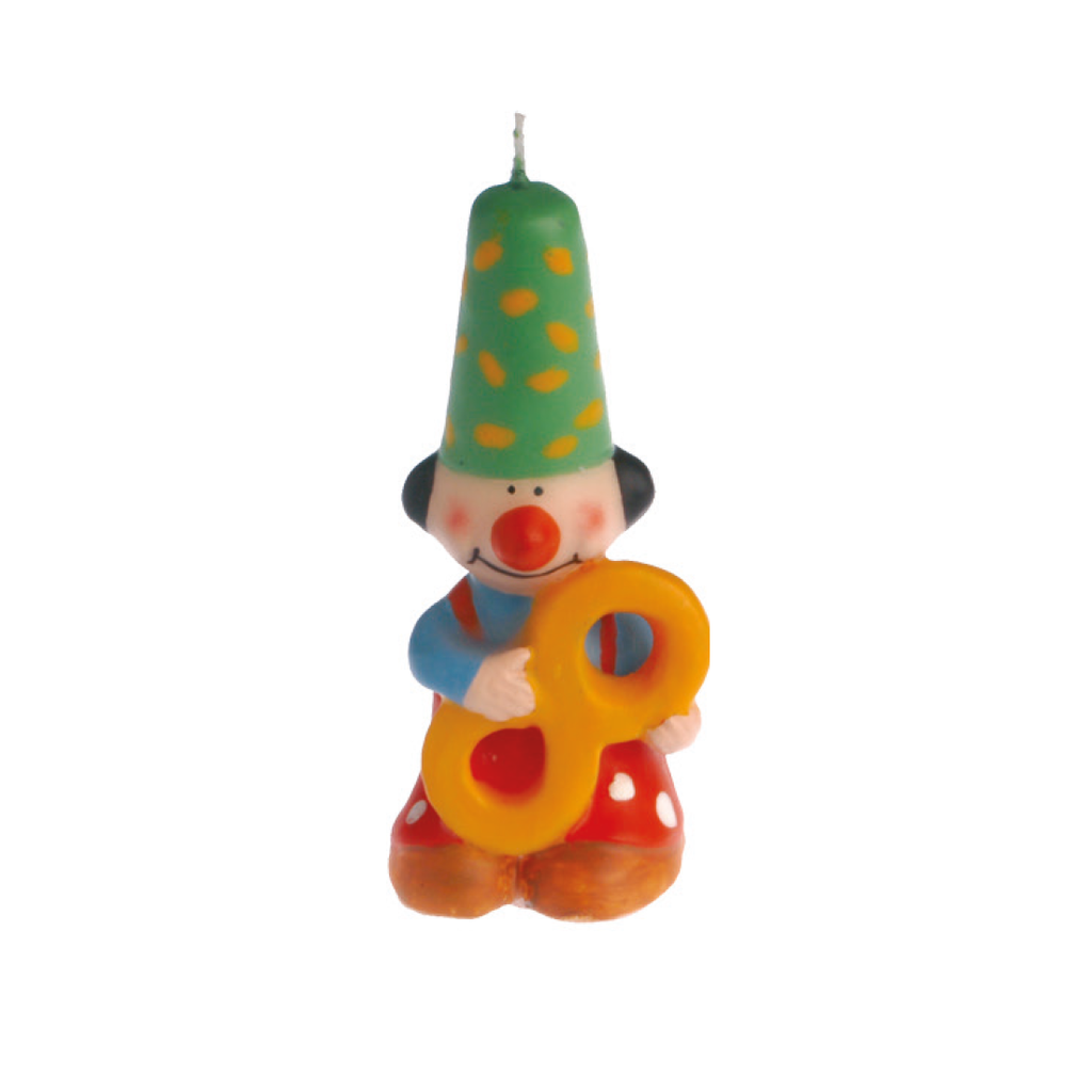 Vela de Cumpleaños Payaso Nº8 (1 u.)