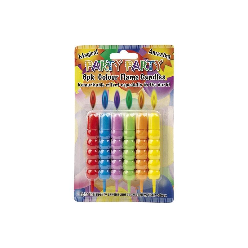 Velas 1 Año Llamas de Colores (1 Set)