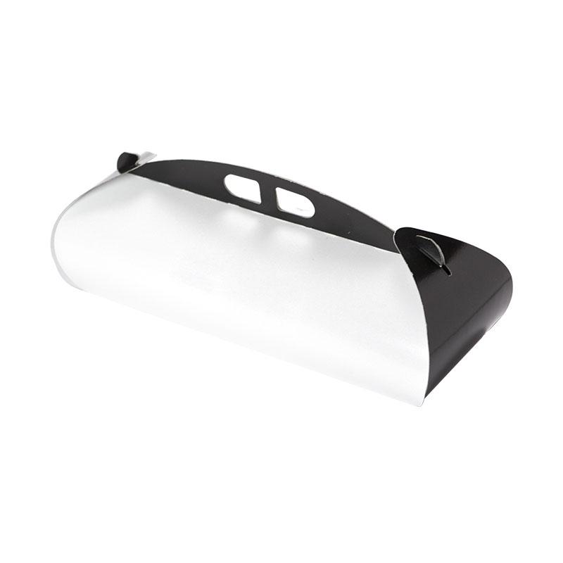 Cajas de Brazo Blanca-Negra 35 cm. Anónima