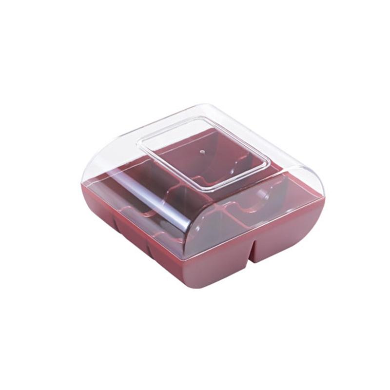 Caja 6 Macarons Burdeos/Transparente (90 u.)