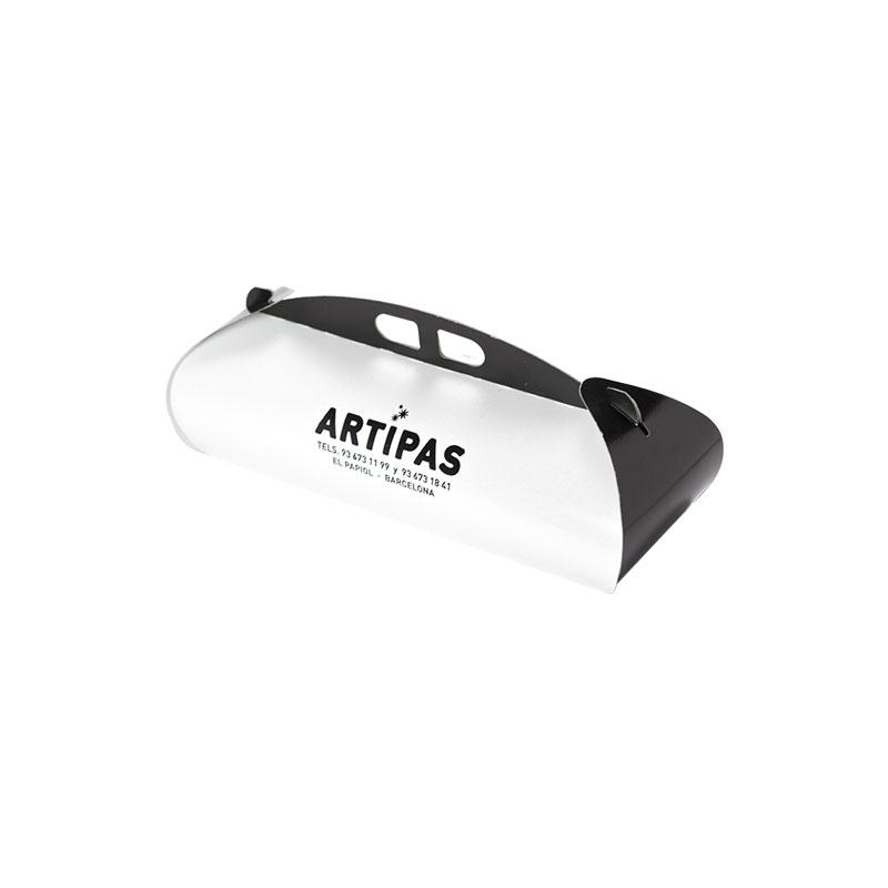 Cajas de Brazo Blanca-Negra 28 cm. Laminada