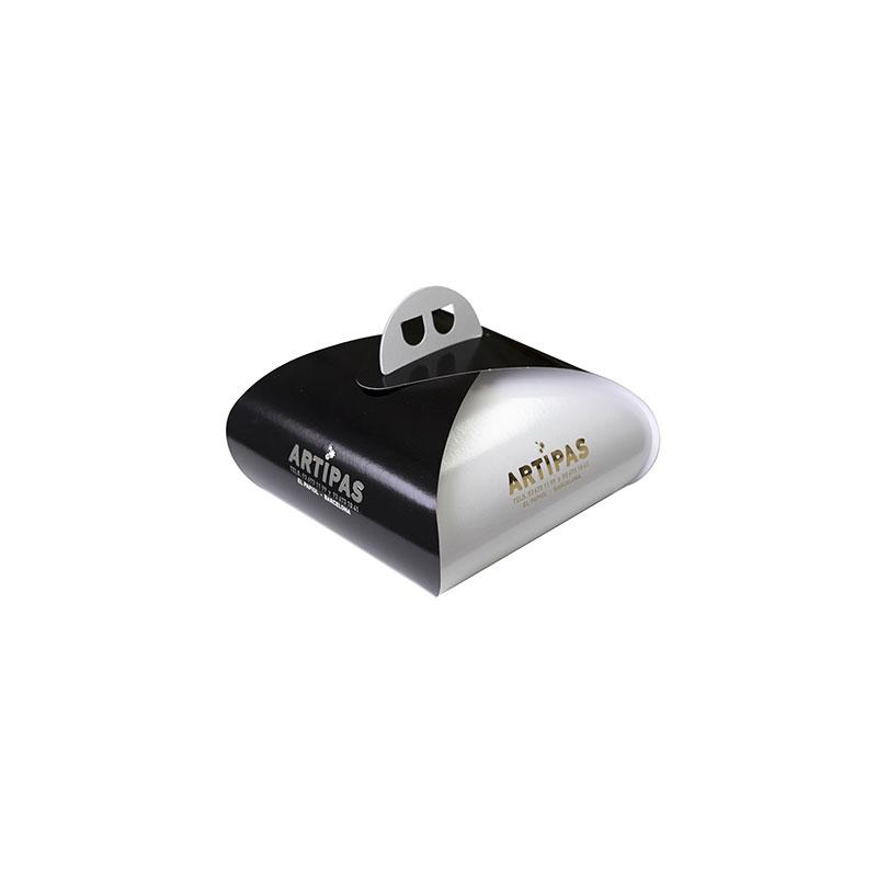 Cajas de Tarta Blanca-Negra 200X200 mm. Laminada (100 u.)