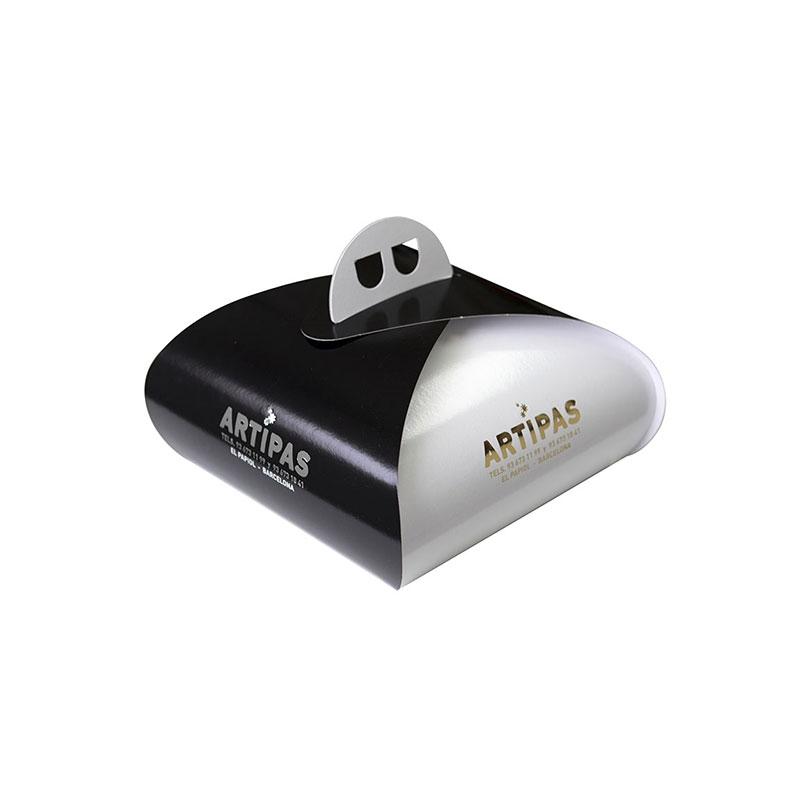 Cajas de Tarta Blanca-Negra 240X240 mm. Laminada (100 u.)