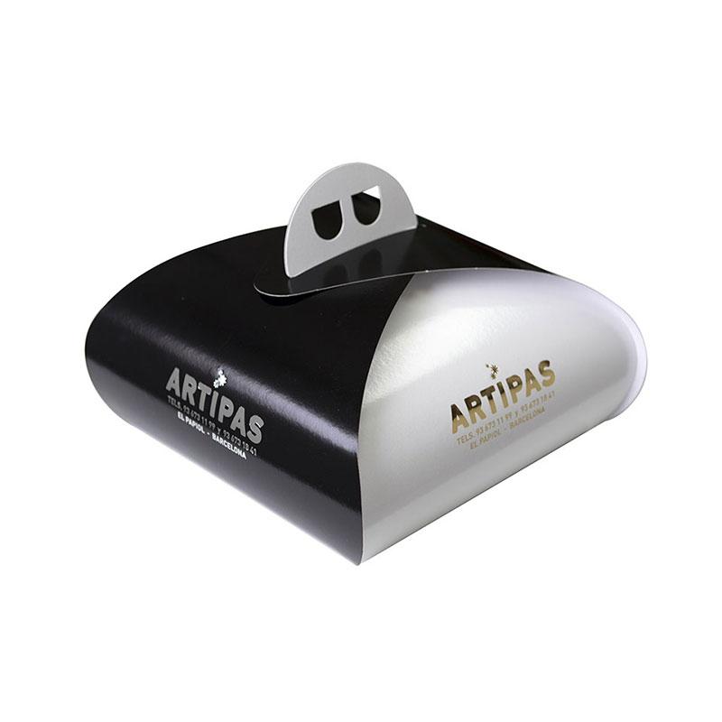 Cajas de Tarta Blanca-Negra 280X280 mm. Laminada (100 u.)