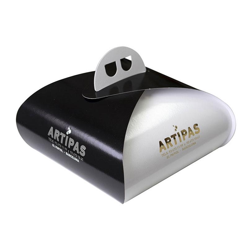 Cajas de Tarta Blanca-Negra 340X340 mm. Laminada (100 u.)