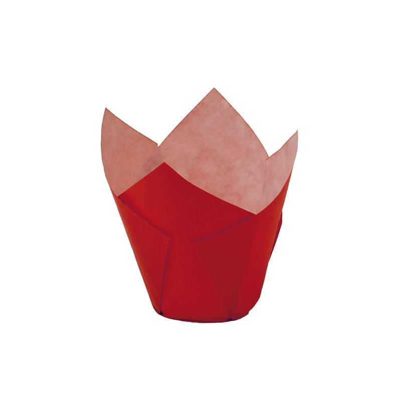 Cápsulas Tulipa Roja Ø 95 mm. Alto 90 mm.