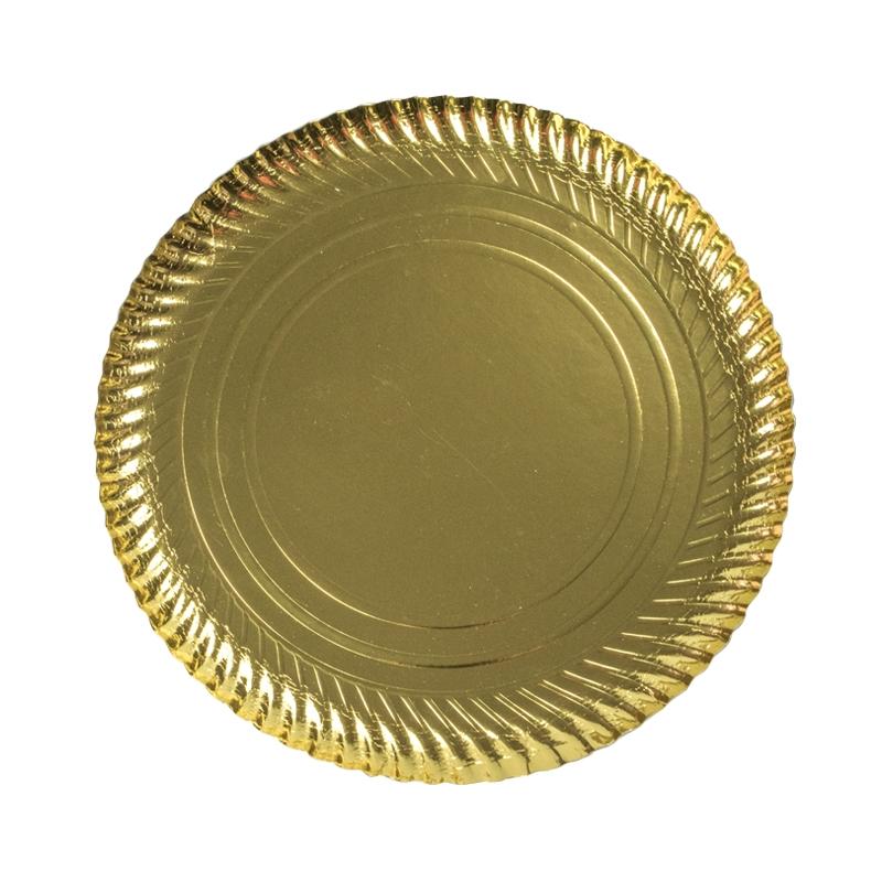 Platos Estriados de Oro 30 cm. (100 u.)