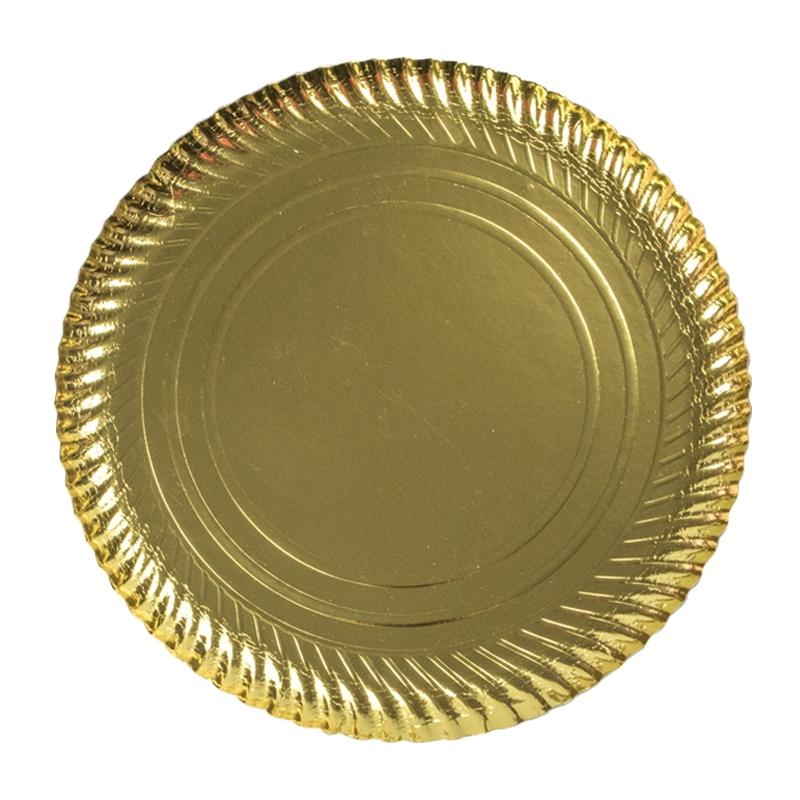 Platos Estriados de Oro 35 cm. (100 u.)