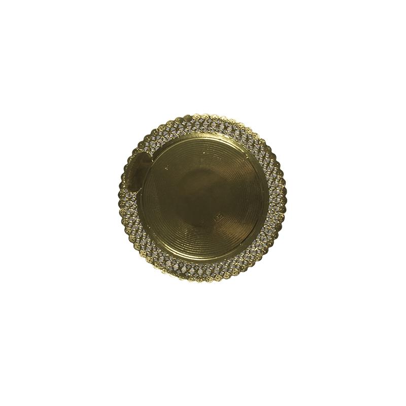 Platos Zeus de Oro Anónimo con Reserva 25 cm. (100 u.)